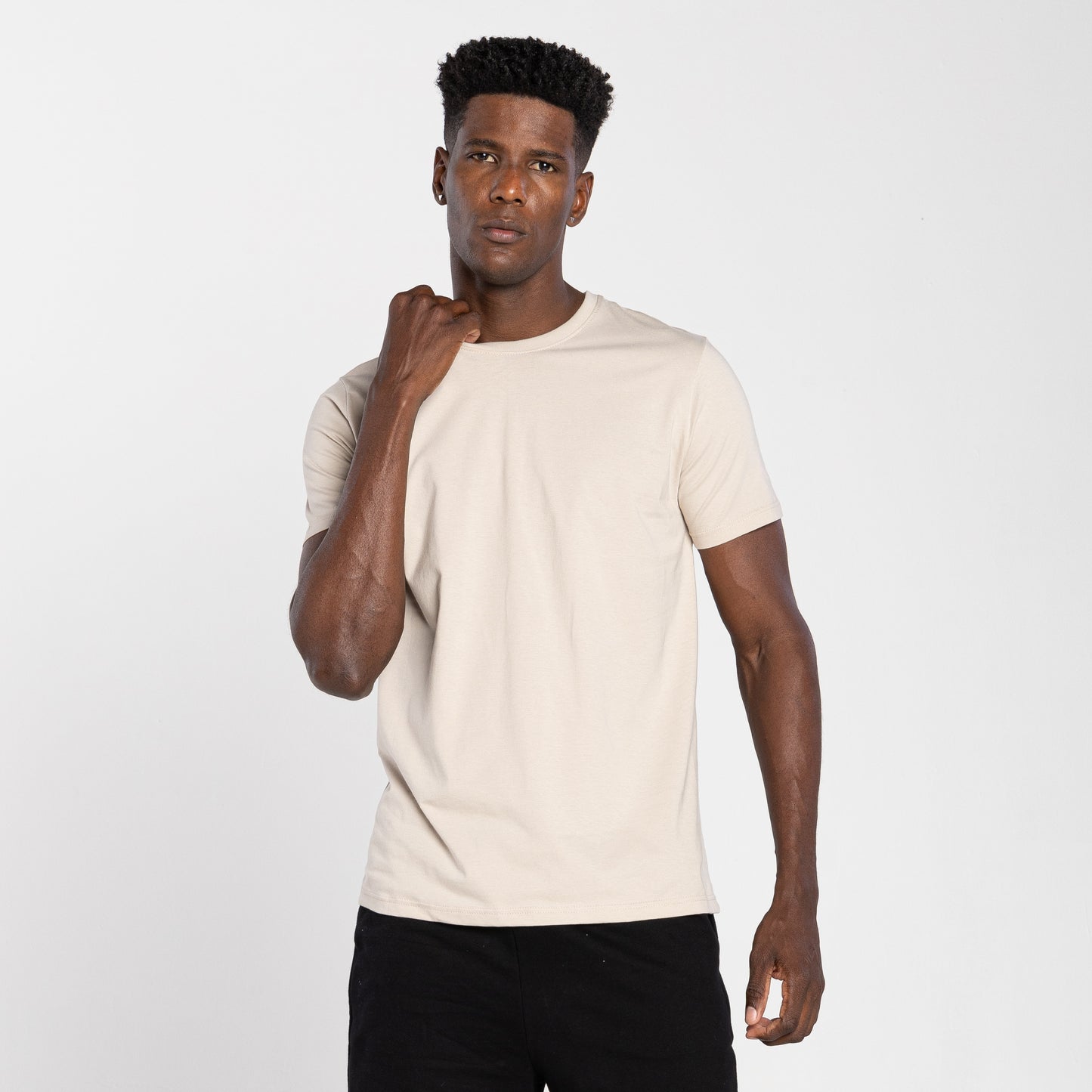 Camiseta Básica Cobregola Masculina - Bege Aveia