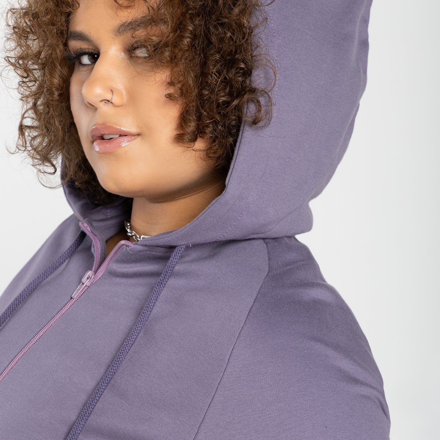 Jaqueta Cropped Tech Impermeável Flanelada Plus - Mirtilo