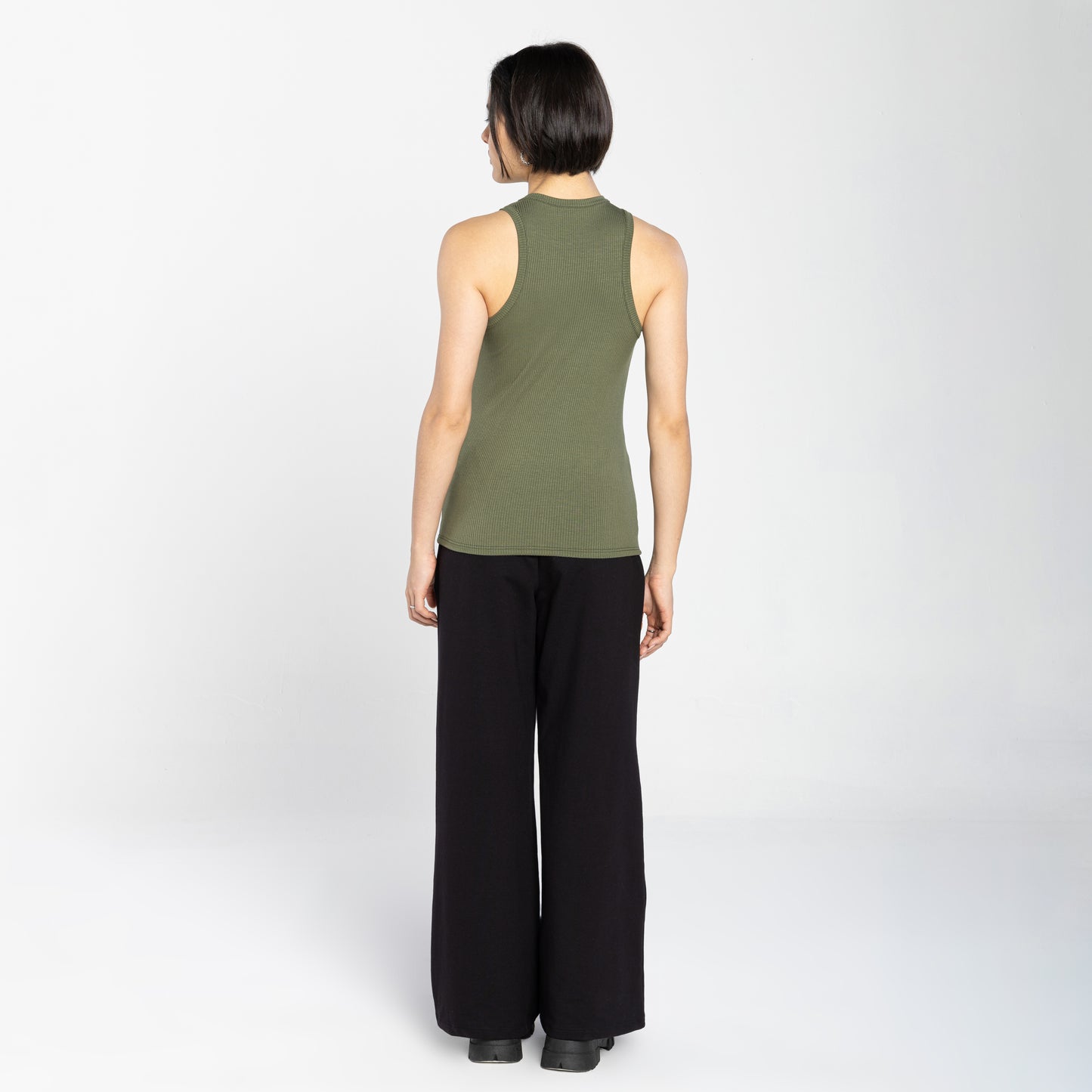 Regata Gola C Canelada Feminina - Verde Figo