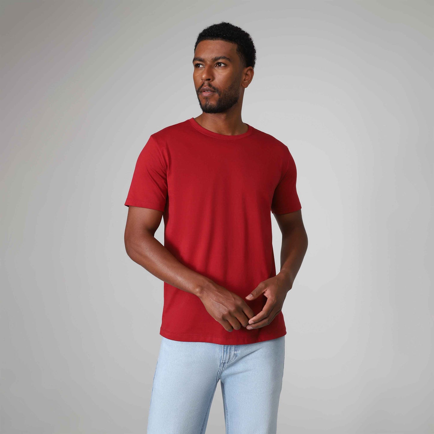 Camiseta Pima Masculina | Life Collection - Vermelho Escarlate