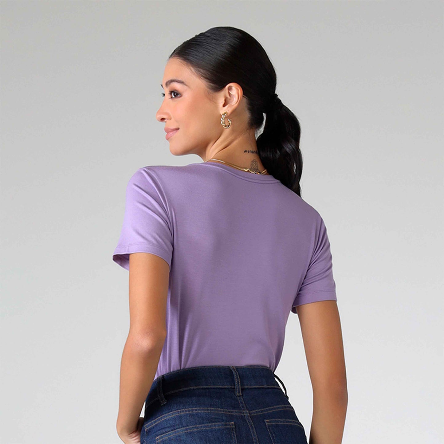 Tech T-Shirt Modal Premium Feminina | Basico.com - Lilás