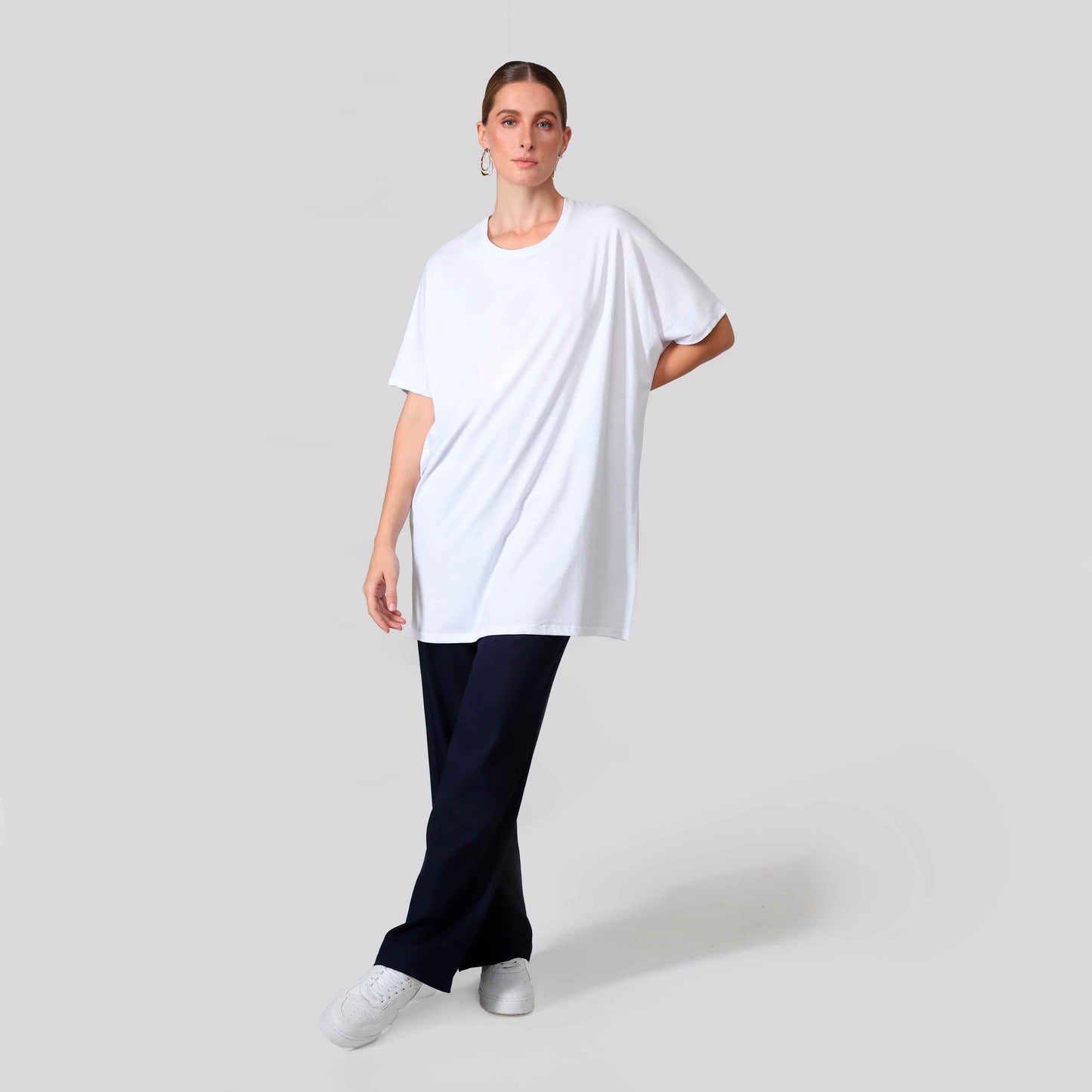Camiseta Pima Oversized Feminina | Life Collection - Branco