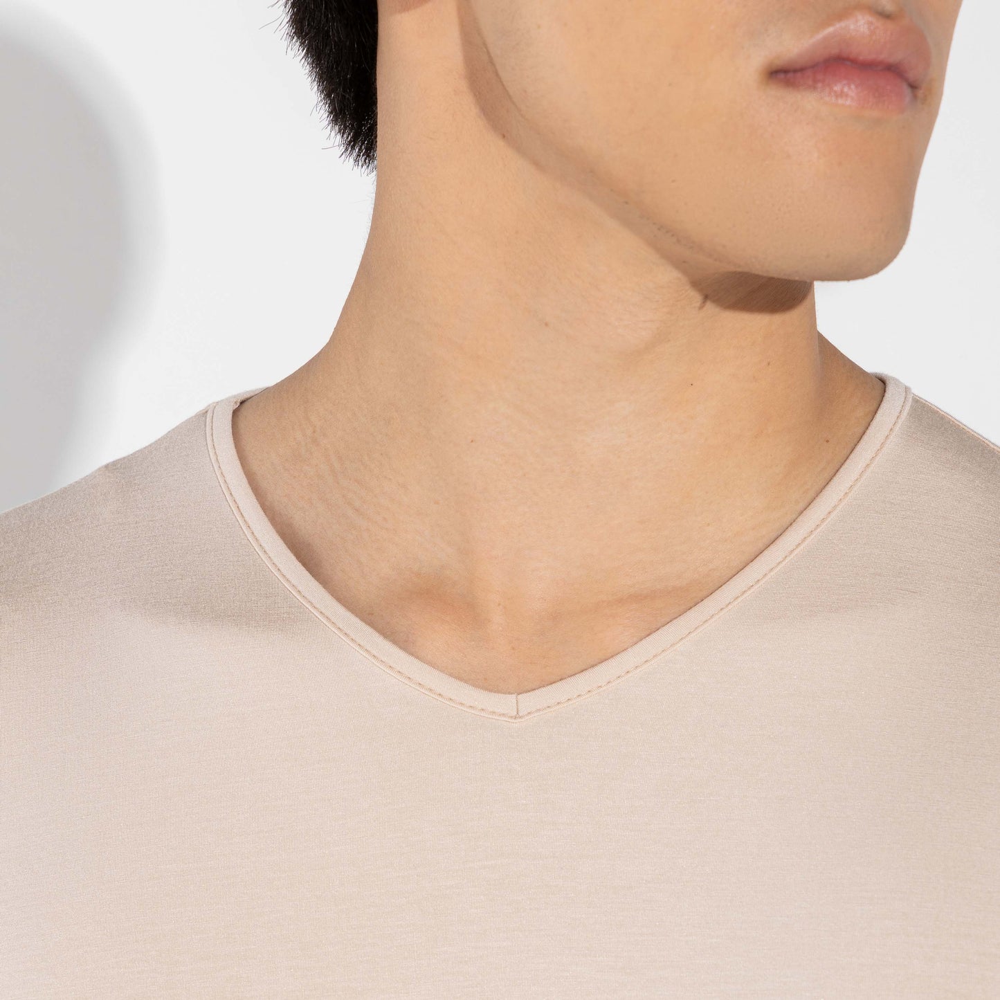 Undershirt Micromodal Masculina - Bege Camel