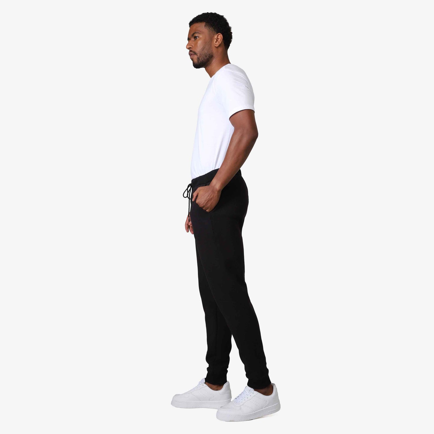 Calça Jogger Moletom Flanelado - Preto