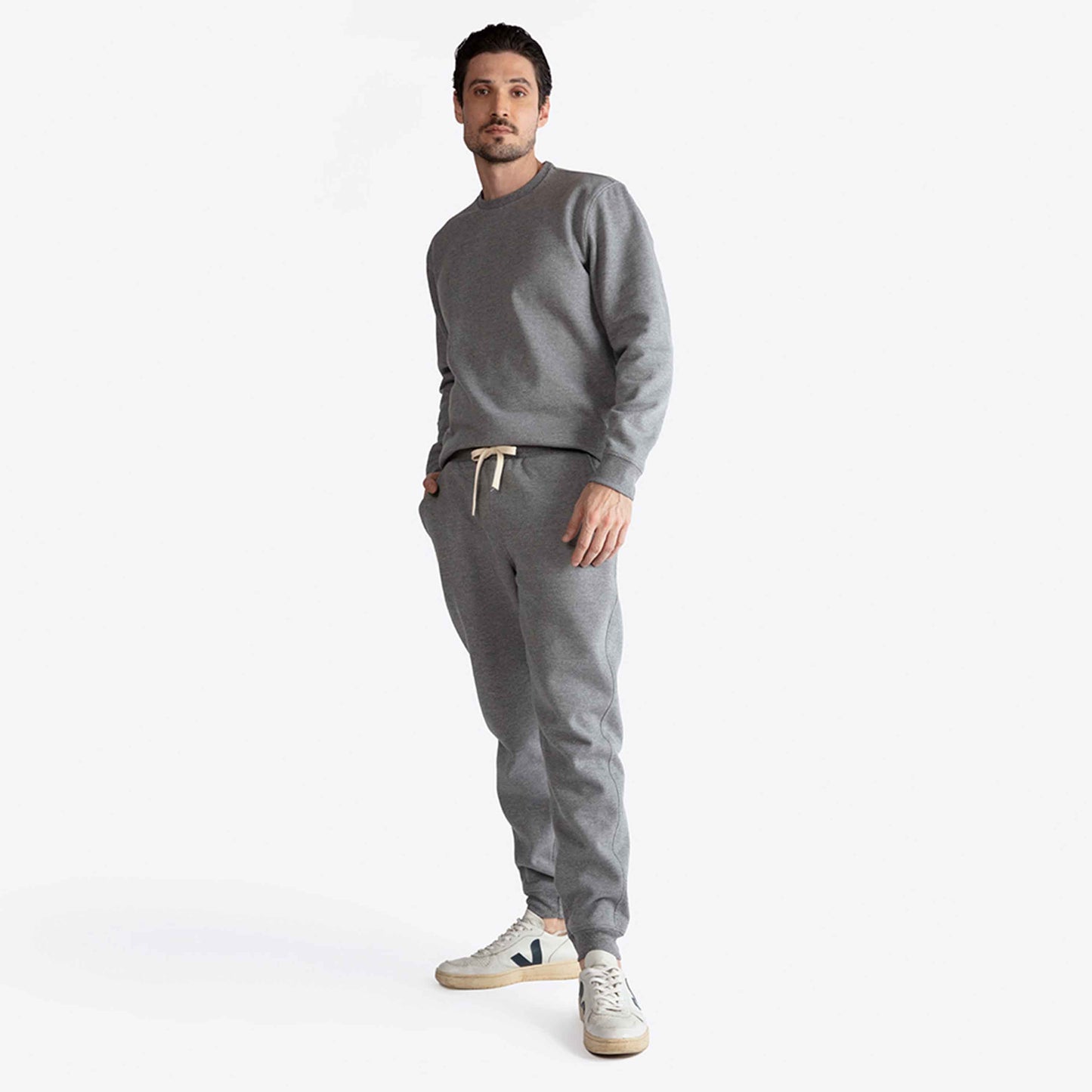 Calça Jogger Moletom Flanelado - Mescla Escuro