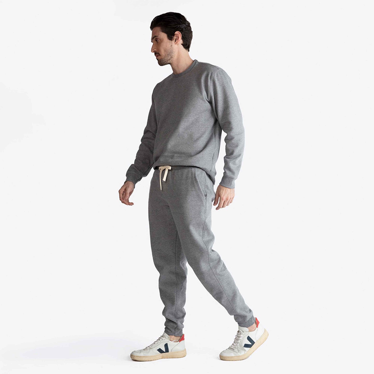 Calça Jogger Moletom Flanelado - Mescla Escuro