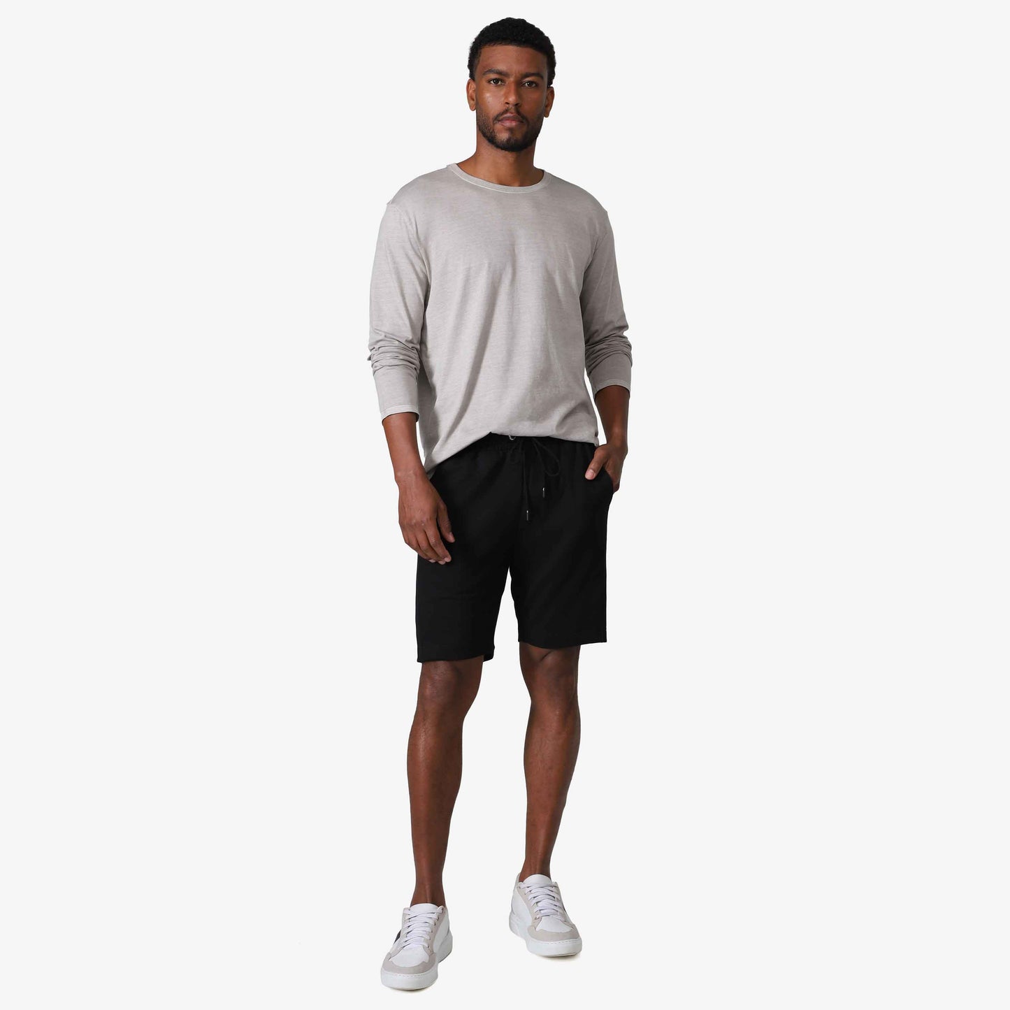 Bermuda Moletom Masculina - Preto