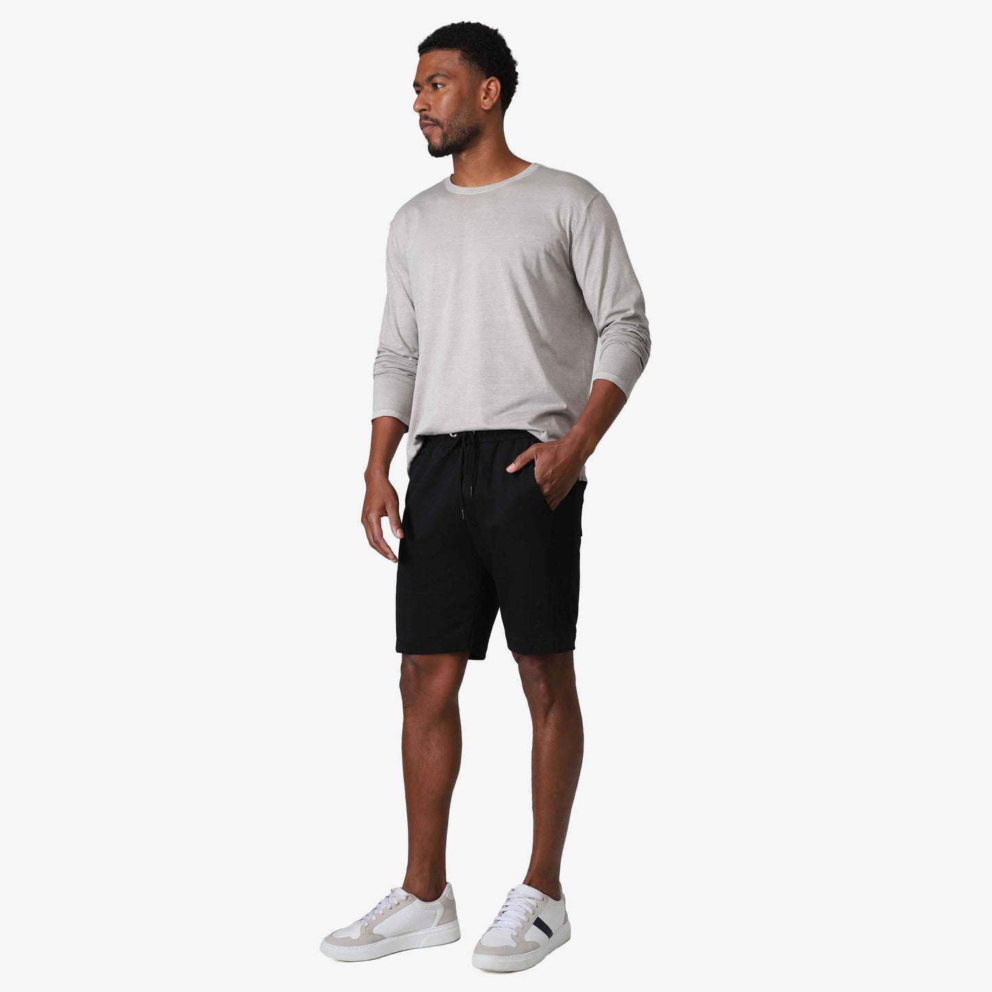 Bermuda Moletom Masculina - Preto