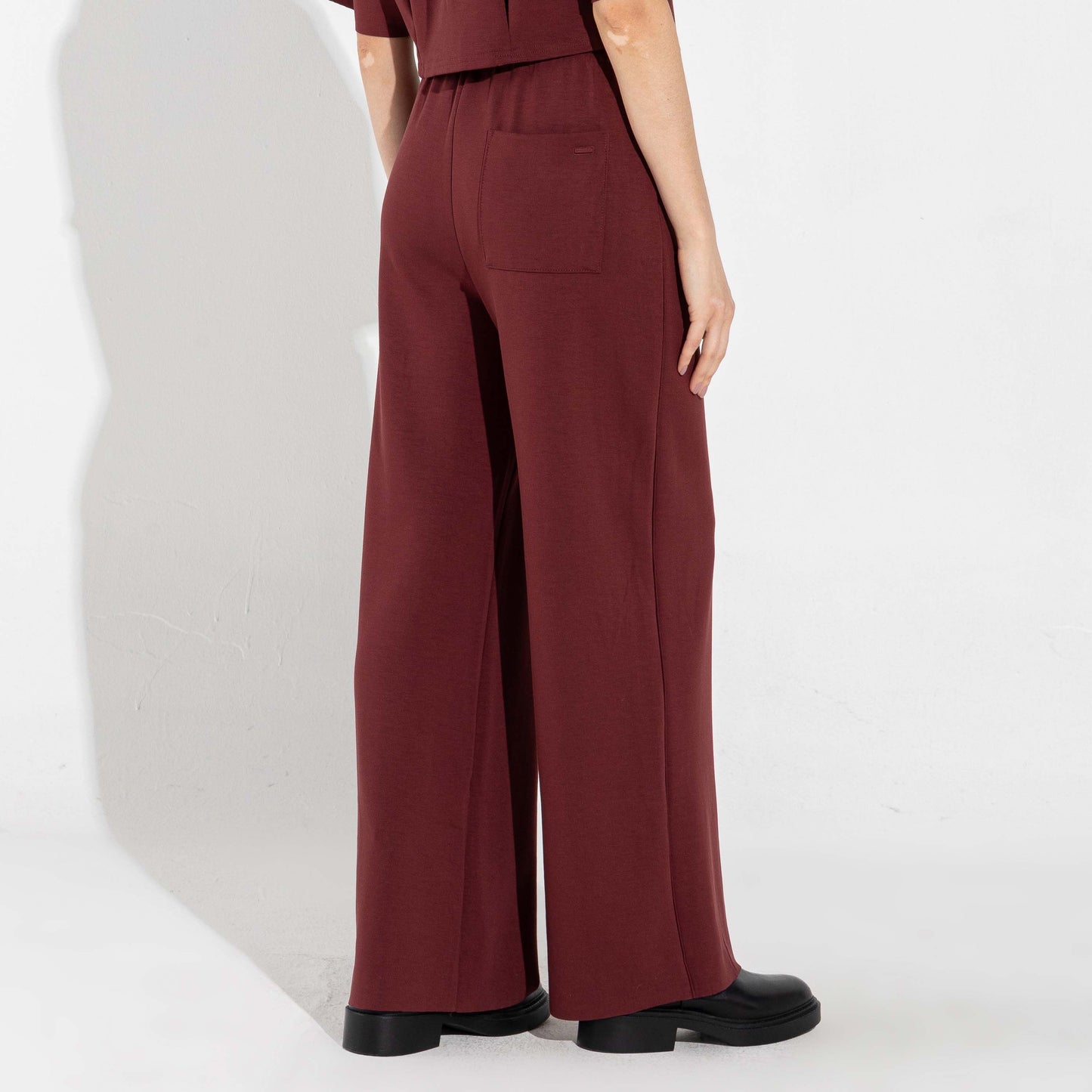 Calça Dense Viscose Feminina - Bordô