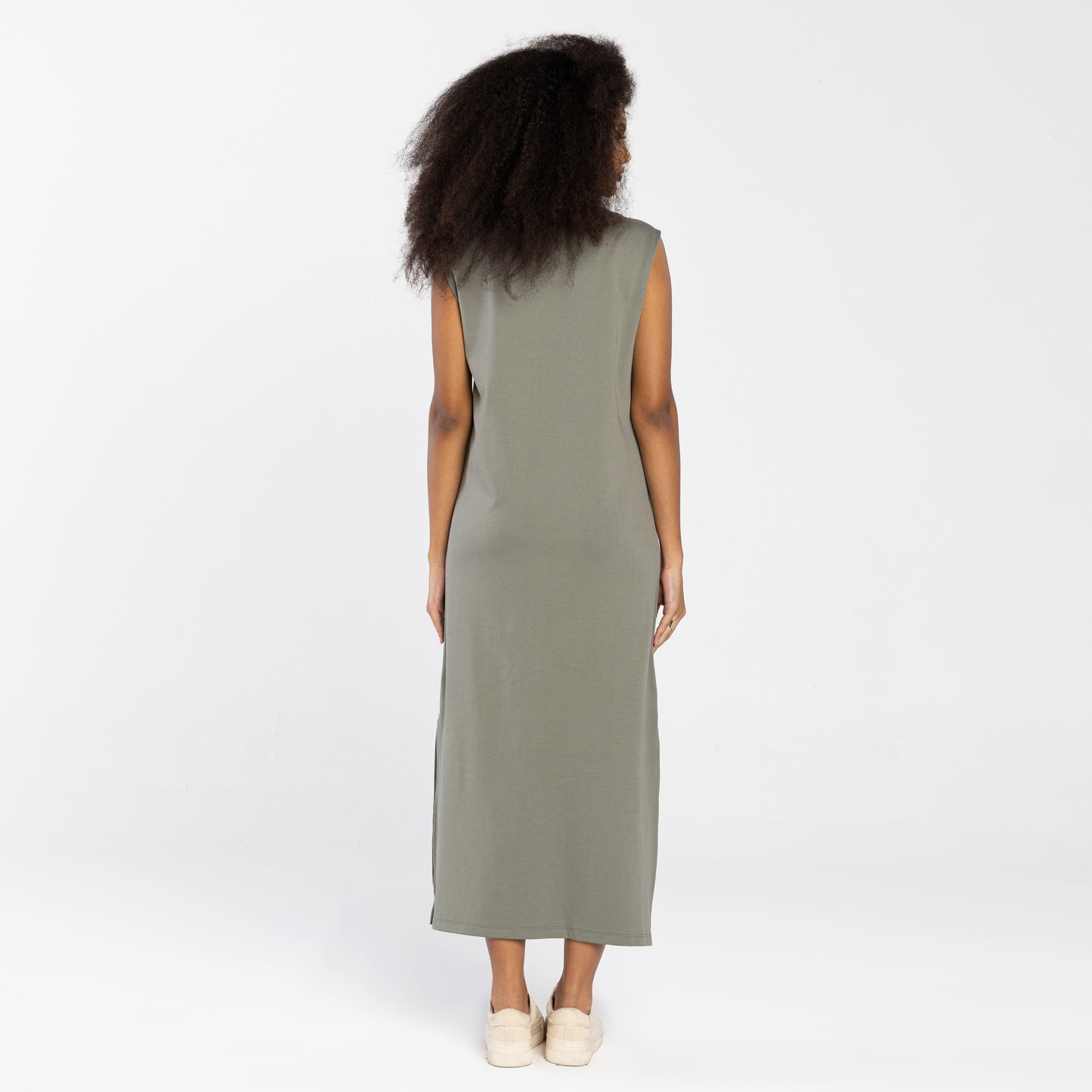 Vestido Cotton Select Regata Gola Alta - Verde Louro