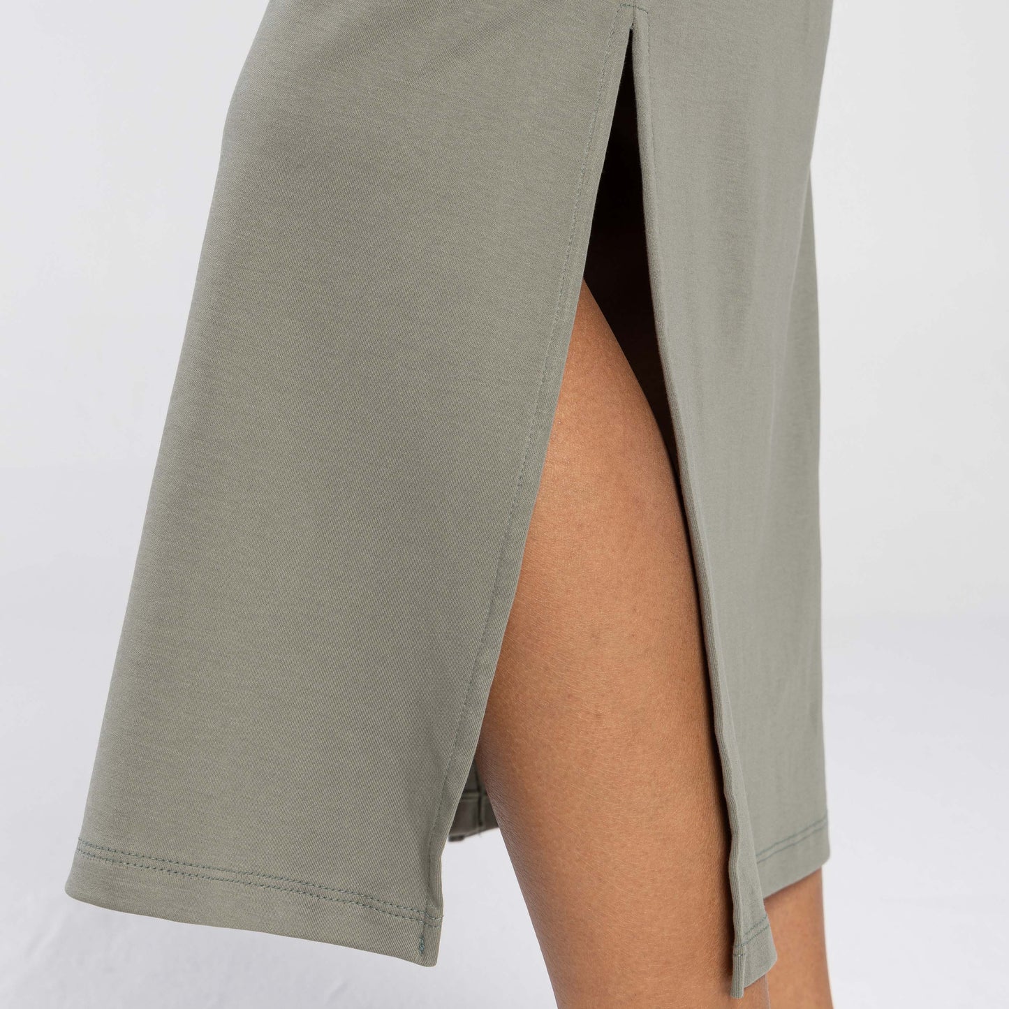 Vestido Cotton Select Regata Gola Alta - Verde Louro