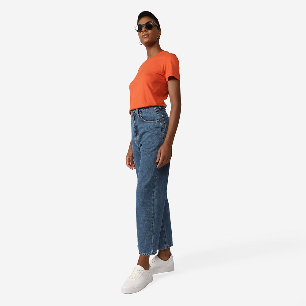 Camiseta Algodão Premium Feminina | Everyday Collection - Laranja Apricot