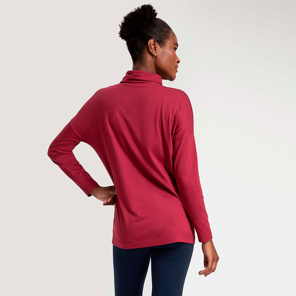 Blusa Pima Gola Rolê Feminina - Tinto