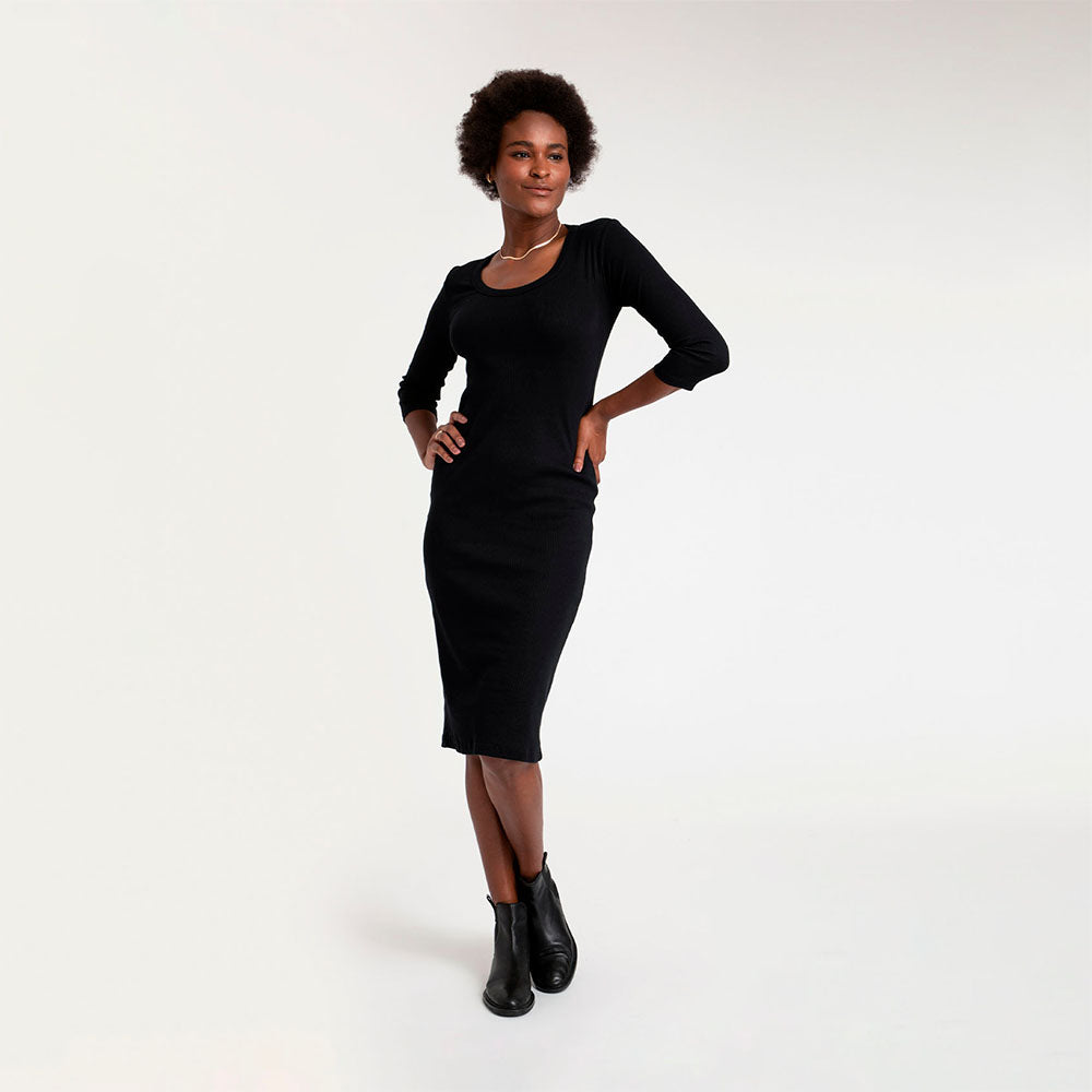 Vestido Mid Essencial - Preto