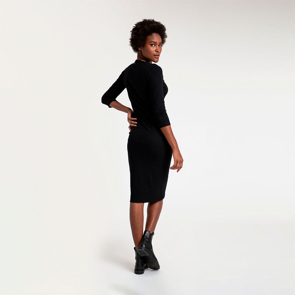 Vestido Mid Essencial - Preto