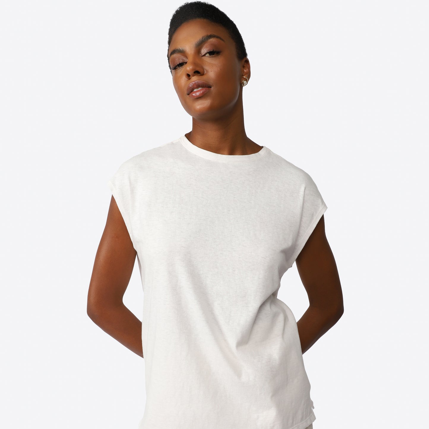 Camiseta Malha Linho Feminina - Off White