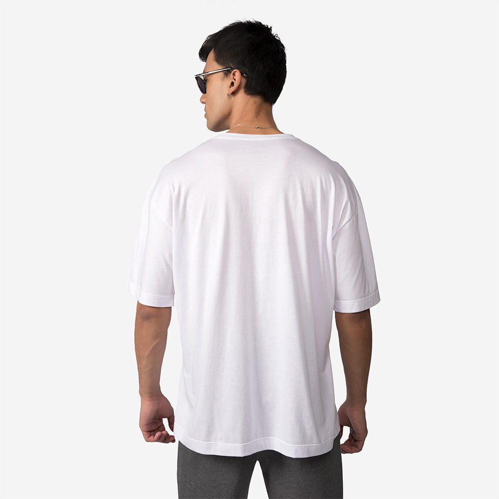 Camiseta Boxy Algodão Premium Masculina | Everyday Collection - Branco