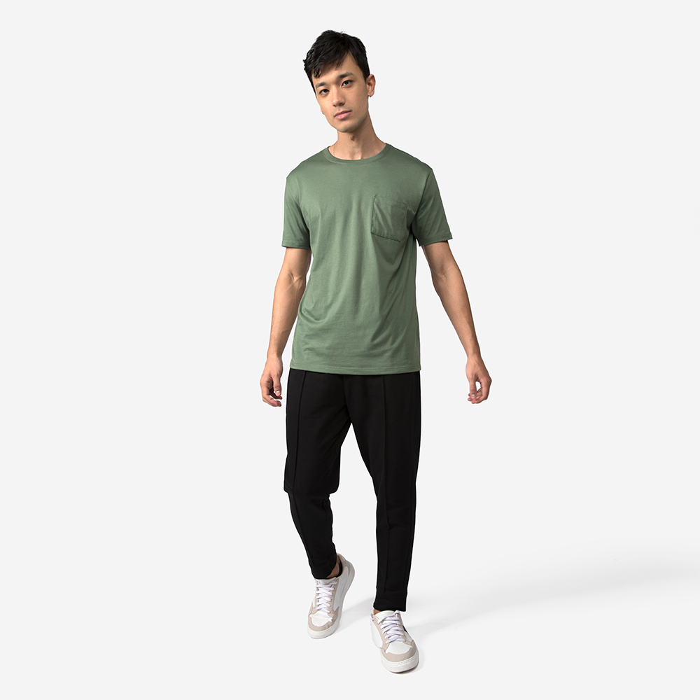 Camiseta Pima Bolso Masculina | Life Collection - Verde Pinheiro