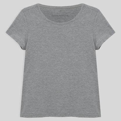 Camiseta Slim Feminina - Mescla Claro