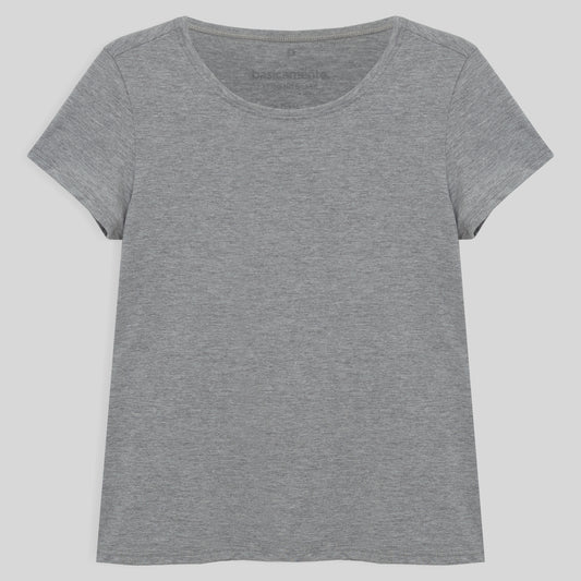 Camiseta Slim Feminina - Mescla Claro