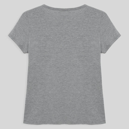 Camiseta Slim Feminina - Mescla Claro