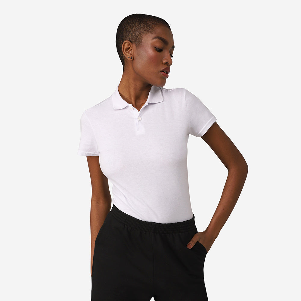 Camisa Polo Feminina - Branco