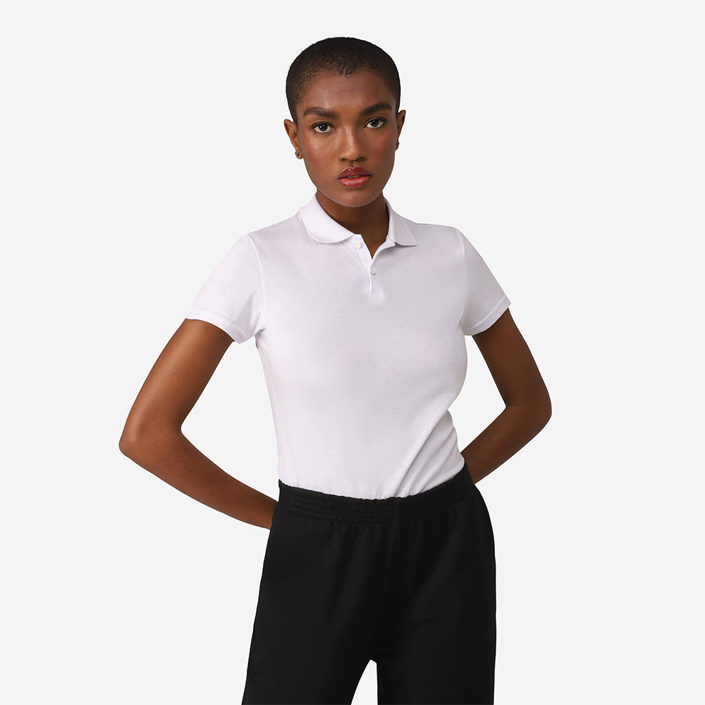 Camisa Polo Feminina - Branco