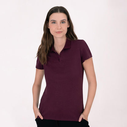 Camisa Polo Feminina - Wine