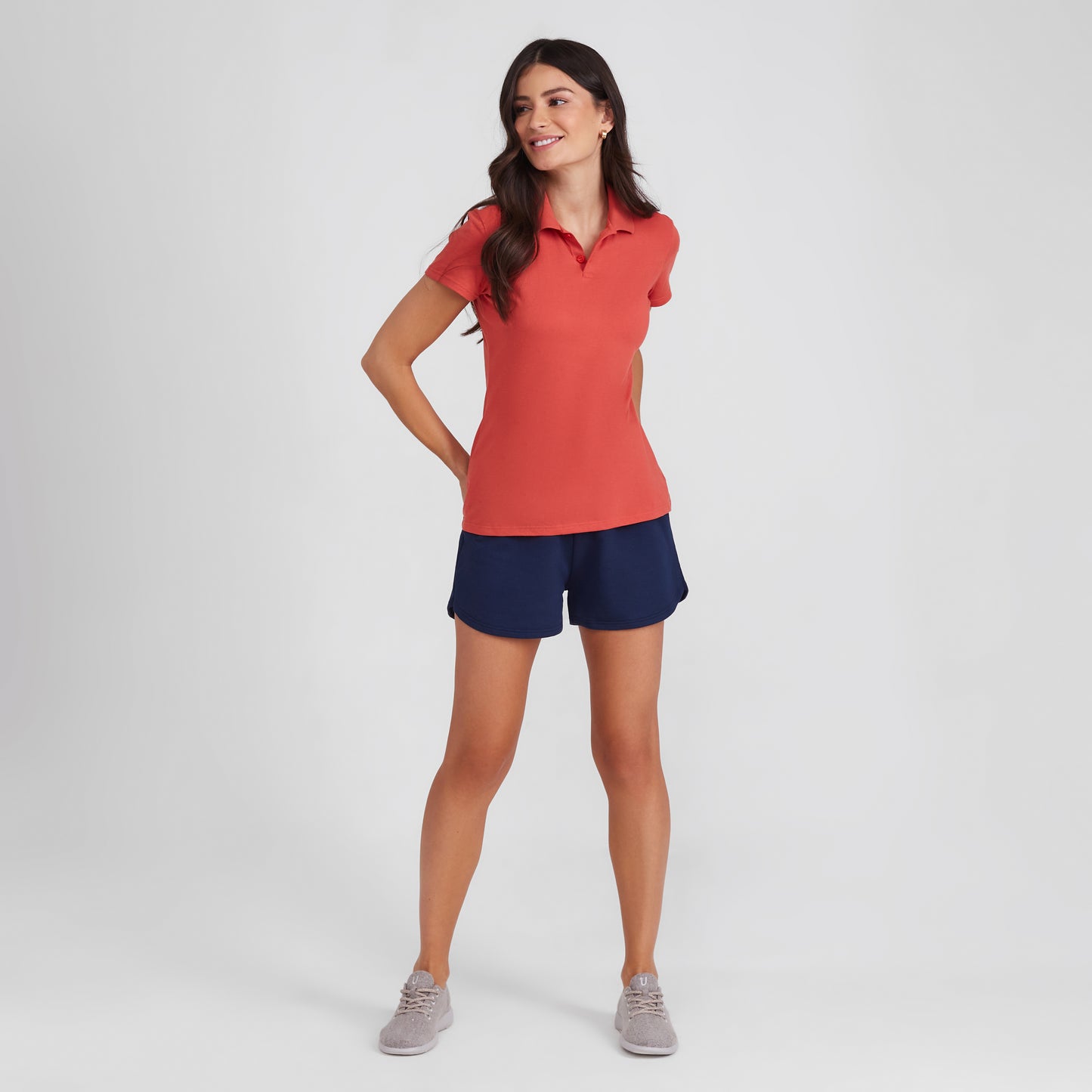 Camisa Polo Feminina - Laranja Coral