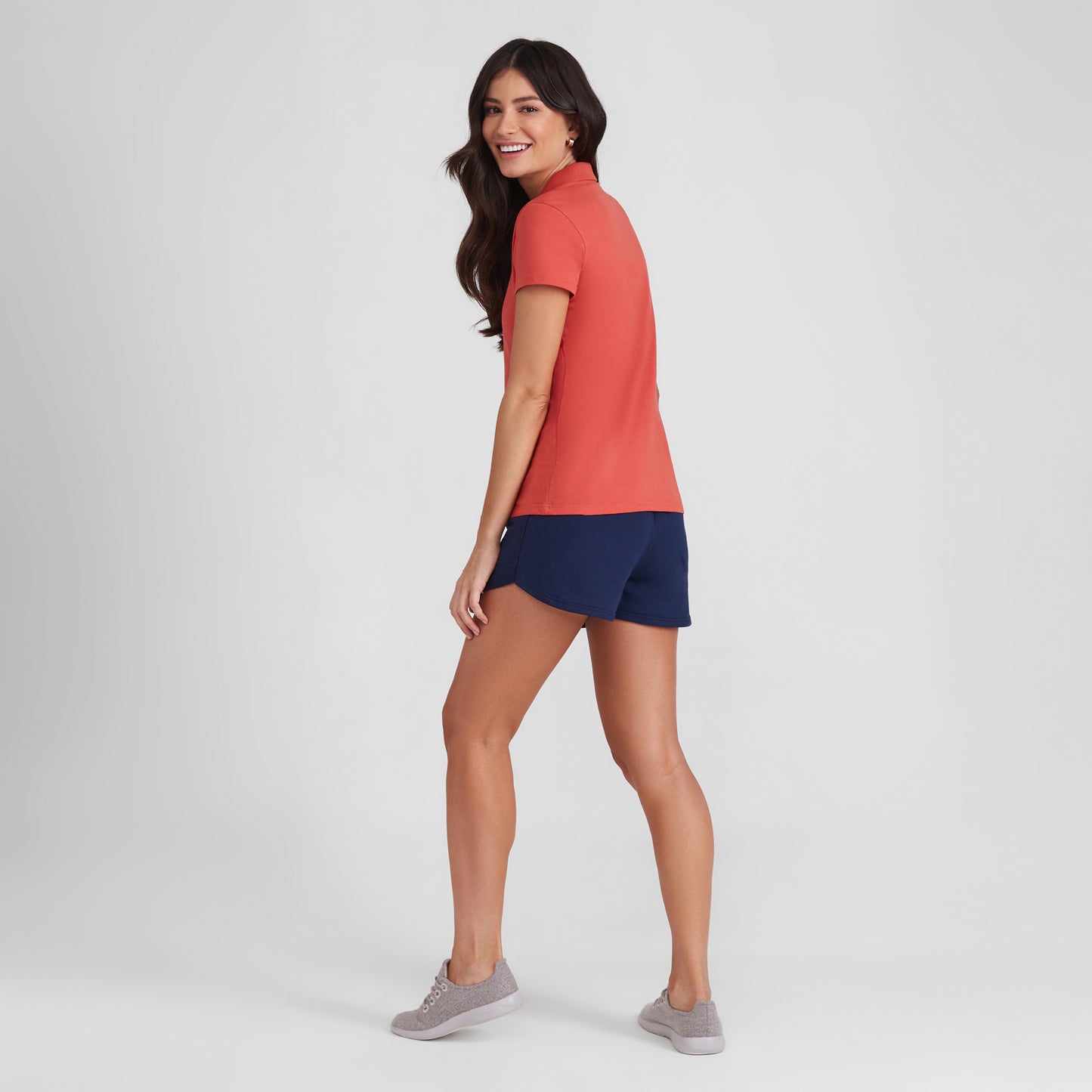 Camisa Polo Feminina - Laranja Coral