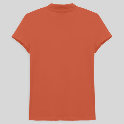 Camisa Polo Feminina - Laranja Coral