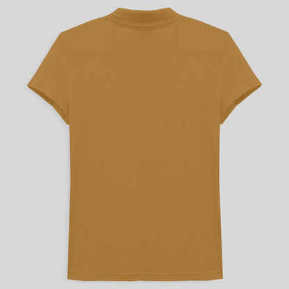 Camisa Polo Feminina - Ocre