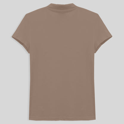 Camisa Polo Feminina - Bege Claro