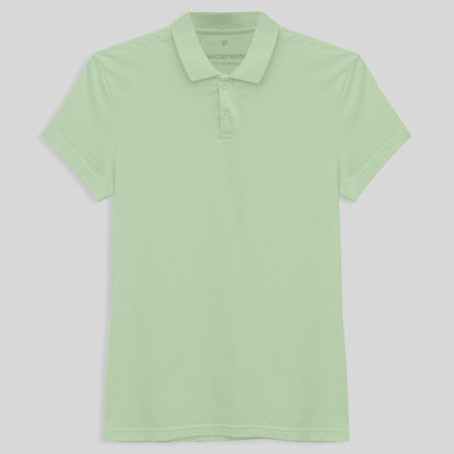 Camisa Polo Feminina - Verde Menta