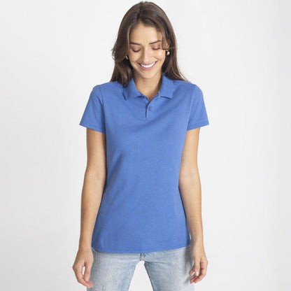 Camisa Polo Feminina - Azul Oceano