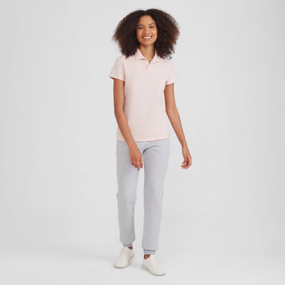 Camisa Polo Feminina - Rosa Pastel