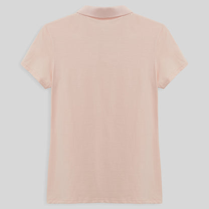 Camisa Polo Feminina - Rosa Pastel
