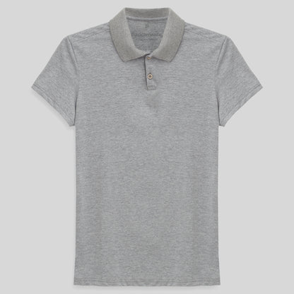 Camisa Polo Feminina - Mescla Claro