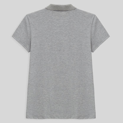 Camisa Polo Feminina - Mescla Claro