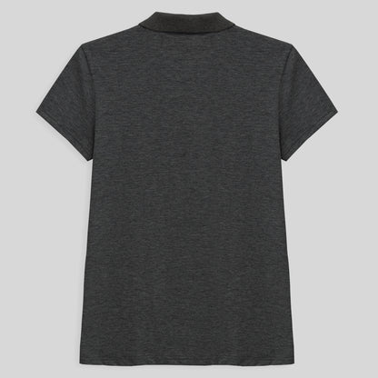 Camisa Polo Feminina - Mescla Escuro