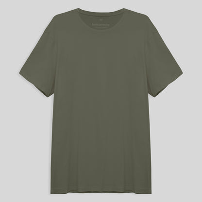 Camiseta Básica Masculina - Verde Militar