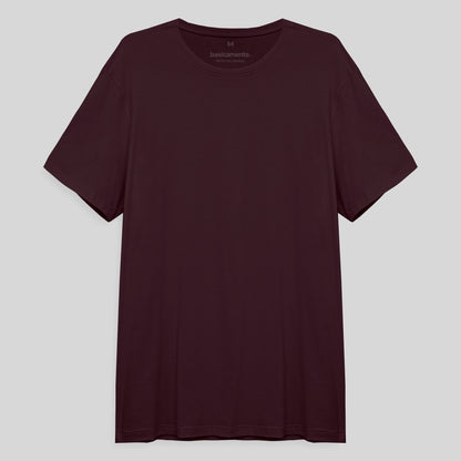 Camiseta Básica Masculina - Vermelho Vinho