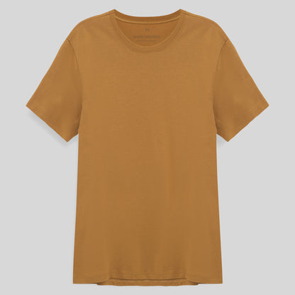 Camiseta Básica Masculina - Ocre