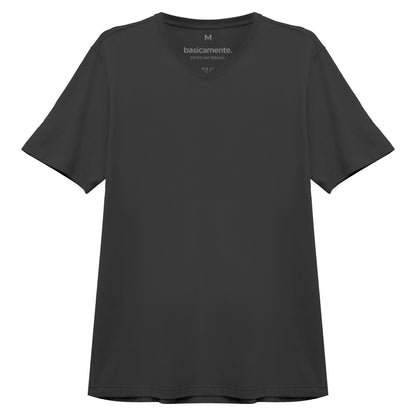 Camiseta Básica Masculina - Chumbo