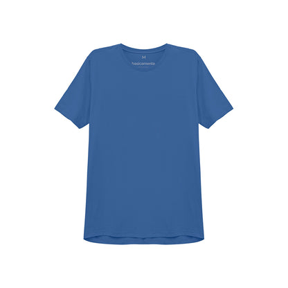 Camiseta Básica Masculina - Azul Oceano