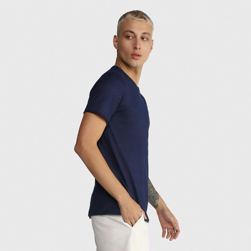 Camiseta Básica Masculina - Azul Marinho
