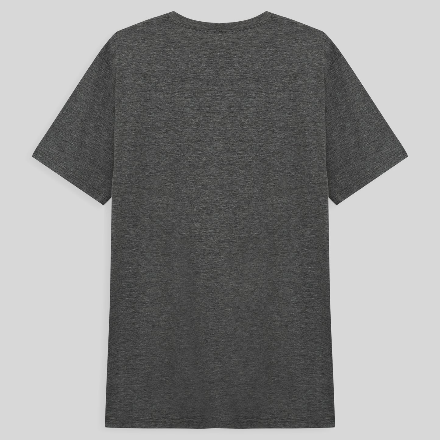 Camiseta Básica Gola V Masculina - Mescla Escuro