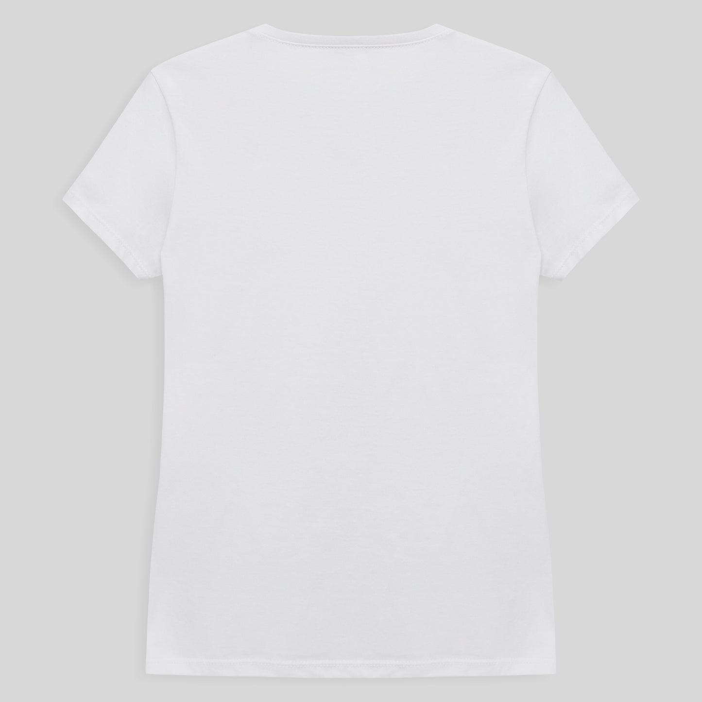 Camiseta Slim Gola V Feminina - Branco