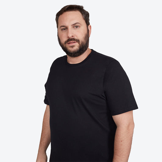 Camiseta Básica Plus Masculina - Preto