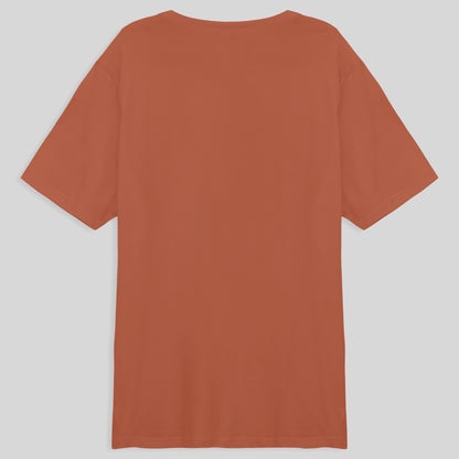Camiseta Básica Plus Masculina - Marrom Telha